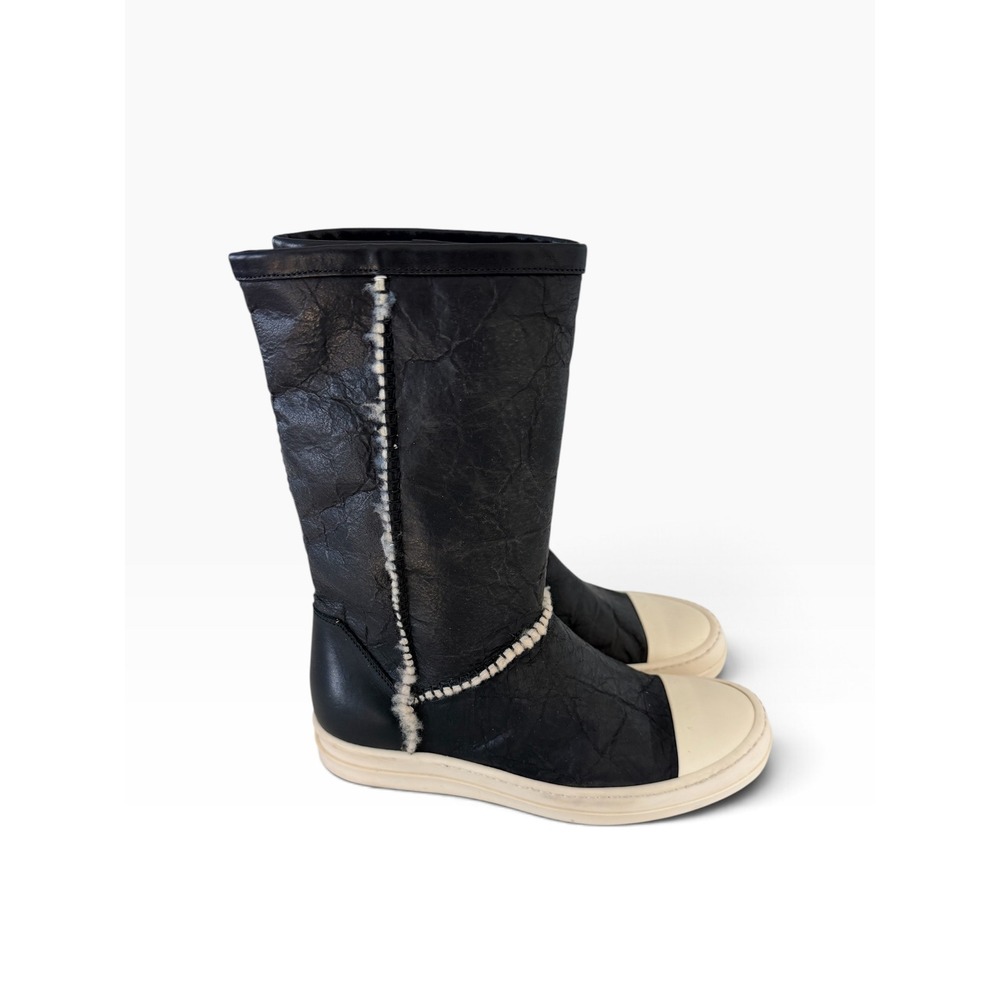 Rick Owens Mainline FW14 "Moody" Shearling Ugg Ramones Boots - Size 37